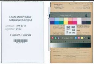 Entnazifizierung Heinrich Flosdorff , geb. 15.10.1905 (Geschaeftsfuehrer)