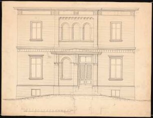 Herrenhaus, Berlin-Lichtenberg Erweiterung: Anbau Gartenfront, Ansicht