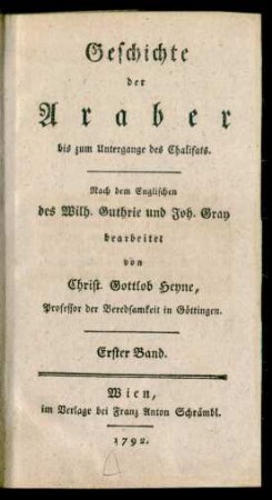 Bd. 19 = [19], Bd. 1: Allgemeine Weltgeschichte