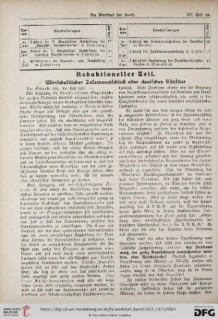 Wirtschaftlicher Zusammenschluß aller deutschen Künstler
