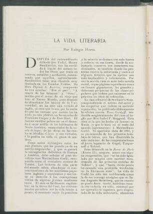 La vida literaria.