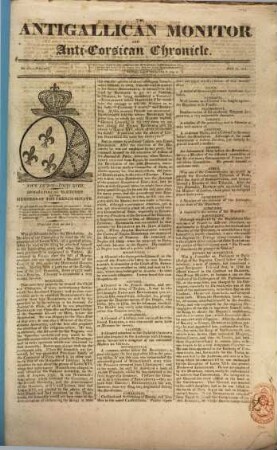 The Antigallican monitor and Anti-Corsican chronicle. 173. 1814