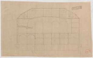Thiersch, Friedrich von; Frankfurt / Main (Hessen); Festhalle - Kleiner Konzertsaal (Längsschnitt)