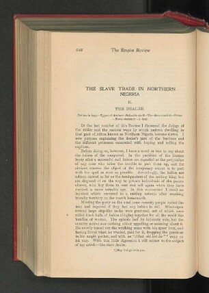 The Slave Trade in Northern Nigeria. II. The Dealer.
