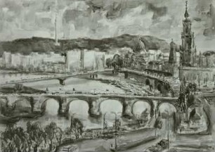 Frühling in Dresden : Frühling in Dresden. Aquarell, 1975