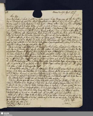 Bl. 318 SvC, Julius an SvC, Veit Hans
