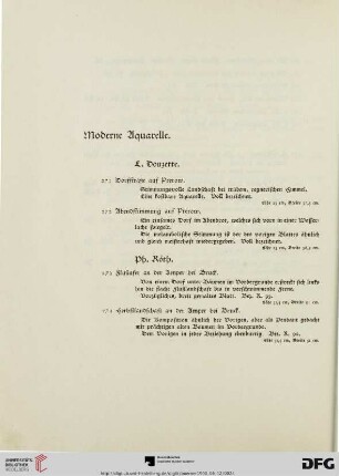 Moderne Aquarelle (Nr. 271-294)