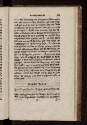 Neuntes Kapitel. Parallele zwischen der Gesezzgebung und Religion.