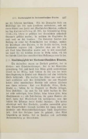 11. Unabhängigkeit der Nordamerikanischen Staaten