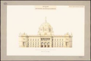 Reichstag, Berlin: Fassade nach der Sommerstraße 1:200