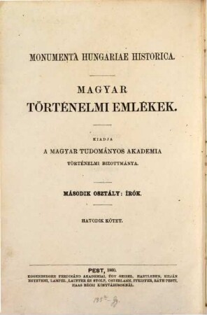 Összes munkái, 5. Második portai követség 1567 - 1568