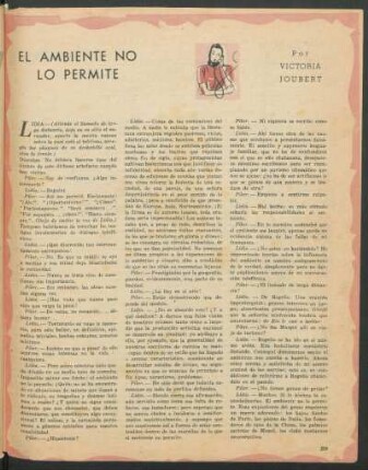 El ambiente no lo permite