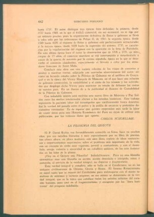 La filosofía del Quijote