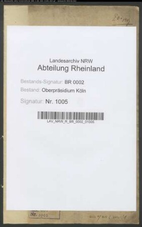 Verbot der Benutzung der Landes-herrlichen Schlösser zu ändern Zwecken ohne allerhöchste Genehmigung