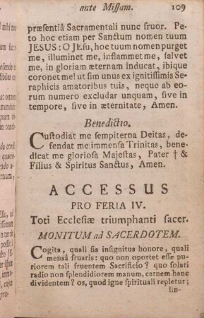 Incensum Fer. 4. ante/post Missam.