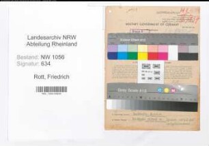 Entnazifizierung Friedrich Rott , geb. 05.01.1889 (Arzt)