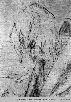 Wandzeichnungen an der Südwand: Figurenstudien : Matthäus und der Engel