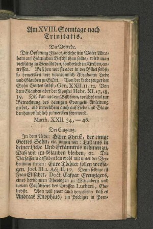 Am XVIII. Sonntage nach Trinitatis.