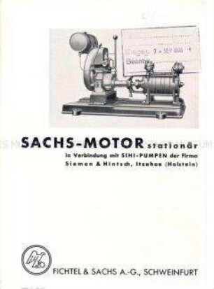 Stationärer Sachs-Motor für Pumpen