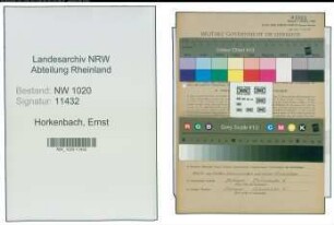 Entnazifizierung Ernst Horkenbach , geb. 26.11.1895 (Angestellter)