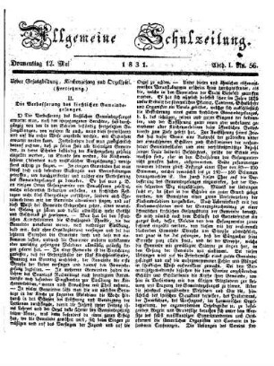 Ueber Gesangbildung, Kirchengesang und Orgelspiel : (Fortsetzung) ; (Fortsetzung folgt)