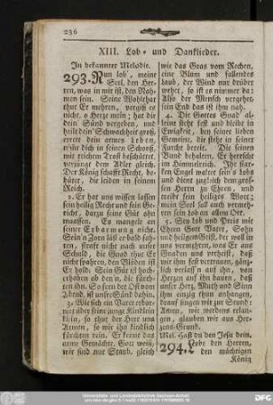 XIII. Lob- und Danklieder.