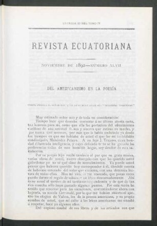 Noviembre de 1892 - Número XLVII