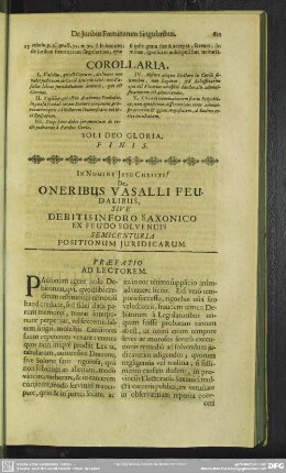 De Oneribus Vasalli Feudalibus, Sive Debitis In Foro Saxonico Ex Feudo Solvendis Semicenturia Positionum Juridicarum