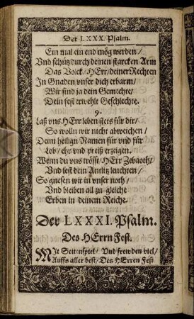 Der LXXXI. Psalm. - Der XCII. Psalm.