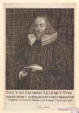 Justus Jakob Leibnitz, Pfarrer bei St. Sebald und Bibliothekar