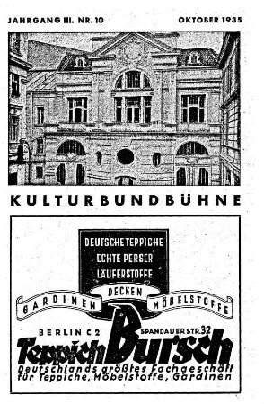 Kulturbundbühne / Kulturbund Deutscher Juden