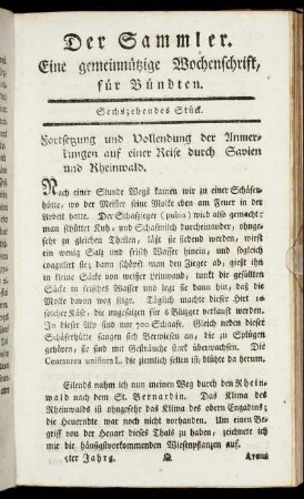 Sechszehendes Stück.