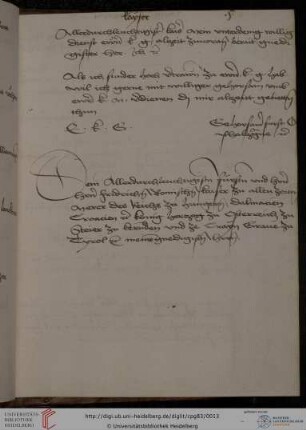 Formelbuch aus der Kanzlei Herzog Ottos II. von Pfalz-Mosbach, meist dt., um 1475