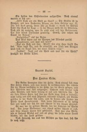 Neuntes Kapitel. Des Landes Erbe