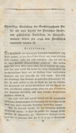 Ehemalige Verfassung des Großherzogthums Posen