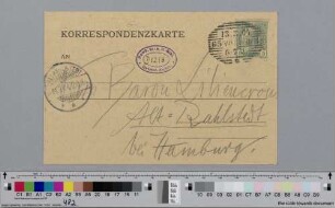 Postkarte an Detlev von Liliencron