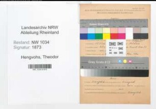 Entnazifizierung Theodor Hengvohs , geb. 12.06.1890 (Vermessungsobersteuermann)