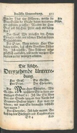 Dreyzehende Unterredung. Die Fische.