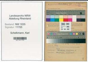 Entnazifizierung Karl Schelkmann , geb. 21.12.1898 (Bergmann)