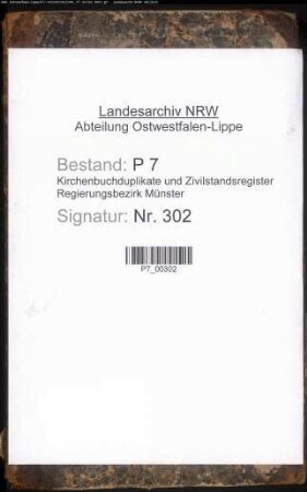 Zivilstandsregister von Dorsten (G 1811). (Gemeinde: Dorsten, Kreis Recklinghausen)