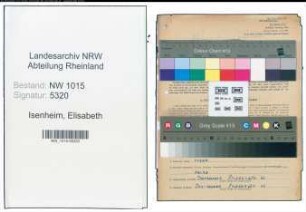 Entnazifizierung Elisabeth Isenheim , geb. 11.01.1902 (Grosshaendlerin)