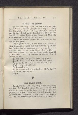 Is denn eins gestorben?