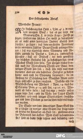Der sechzehende Brief.
