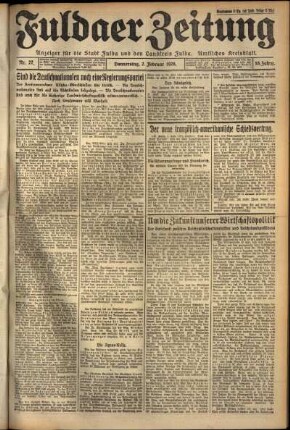 Ausgabe vom Donnerstag, den 02. Februar 1928.