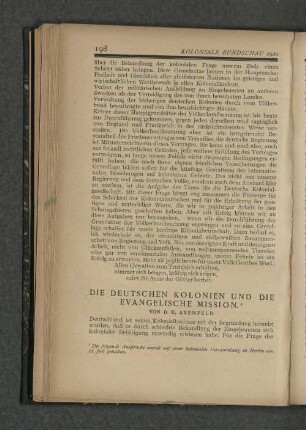 Die deutschen Kolonien und die evangelische Mission.