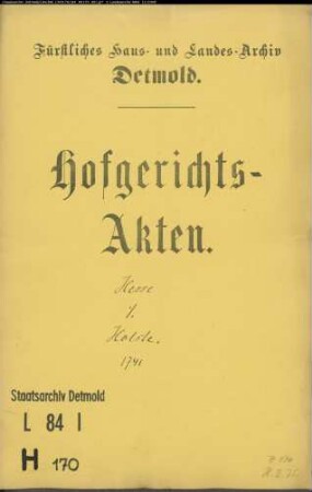 Hesse, Franz auf der Pivitsheide gegen Christian Holste zu Heidenoldendorf - Erbschaft
