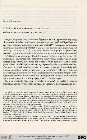 5: Sztuka śląska wobec husytyzmu : późnogotyckie świadectwa malarskie