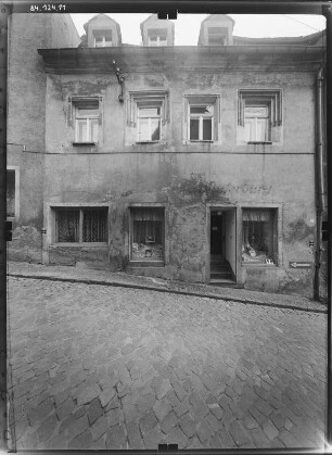 Meißen-Altstadt, Hohlweg 6. Wohnhaus mit Laden (um 1470). Straßenfront