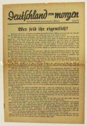 Sonderdruck zur Reichspräsidentenwahl 1932 mit Porträts von Spitzenpolitikern der republikanischen Parteien