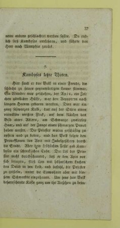 7. Kambyses letzte Thaten
